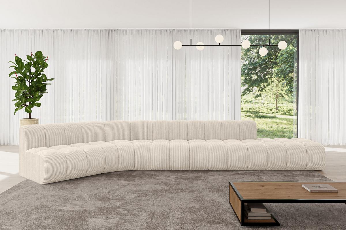 ECKSOFA modulares Sofa Brilo-L2 - 471x174x70 cm Beige - Beige, Holzwerkstoff/Textil (471/174cm) - ALTDECOR