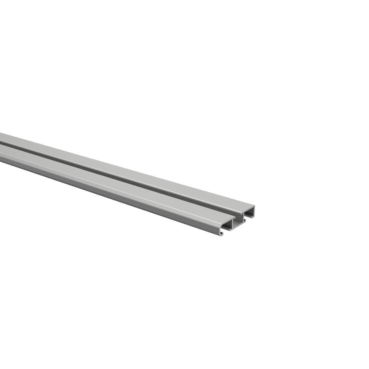 GARDINENSCHIENE Slimline 100 cm, 1-/2-läufig Silbergrau - Silberfarben/Alufarben, Metall (4/1.1/100cm) - INTERDECO