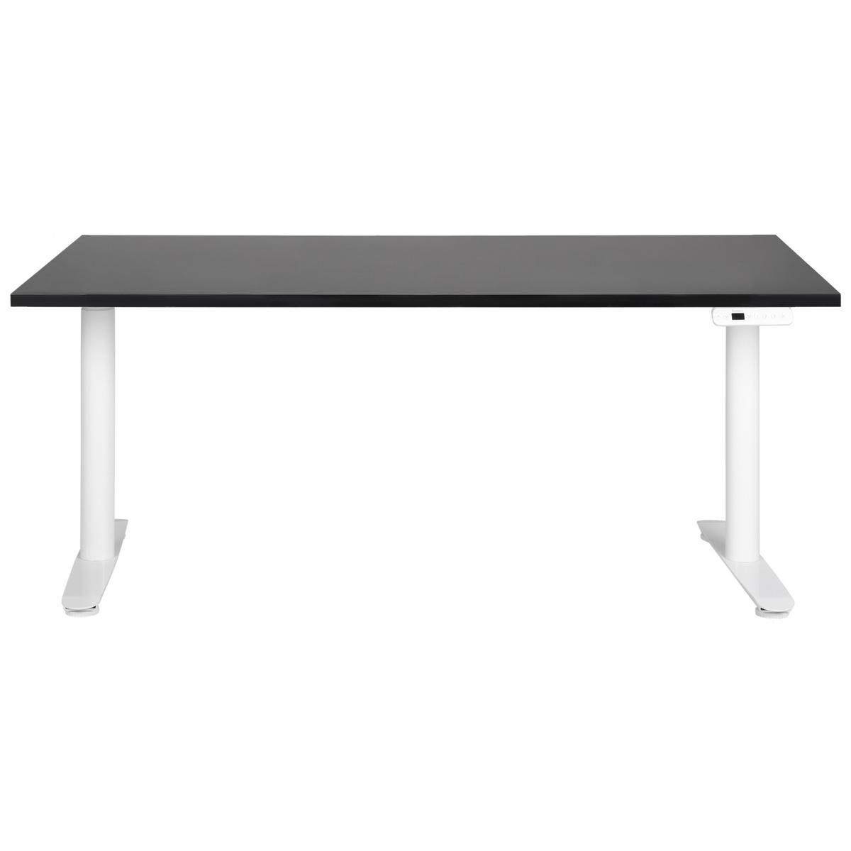 HÖHENVERSTELLBARER SCHREIBTISCH Elektrisch 160/72 cm Schwarz Destin IV - Schwarz/Weiß, Holzwerkstoff (72/160/67cm) - Beliani