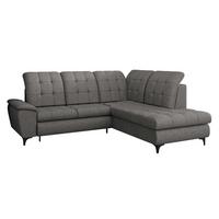 ECKSOFA Forest, Seite: Rechts - Dunkelgrau/Schwarz, Holz/Textil (271/212cm) - MIRJAN24