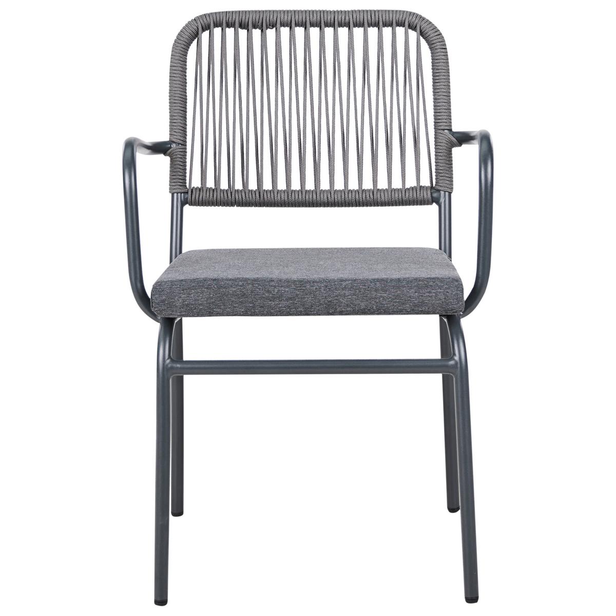 GARTENSTUHL 4er-Set Grau Taceno - Grau, Metall (46/82/52cm) - Beliani