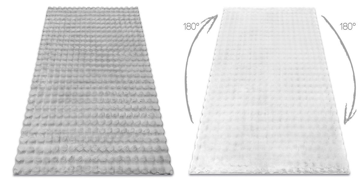 TEPPICH Bubble 60/100 cm - Silberfarben, Textil (60/100cm) - rugsX