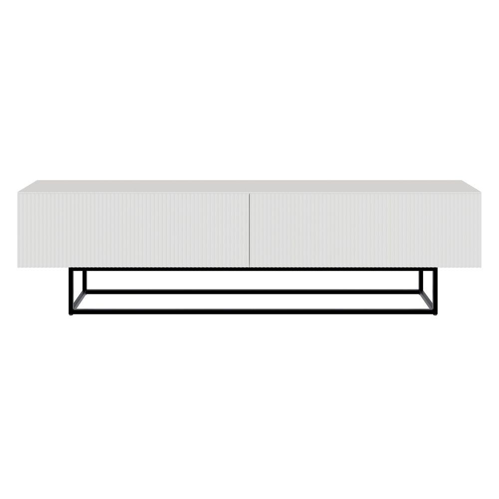TV-SCHRANK Veldio Weiß Schwarz 175 cm - Schwarz/Weiß, Holzwerkstoff/Metall (175/46.5/31.6cm) - Selsey