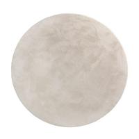 KURZFLORTEPPICH, einfarbig, aus Polyester, Creme, Ø 100 cm - Beige, Textil (100/100cm) - KADIMA DESIGN