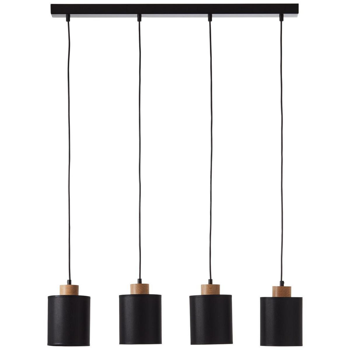 PENDELLEUCHTE Vonnie 99413/76 - Schwarz, Holz (13/80/111cm) - Brilliant