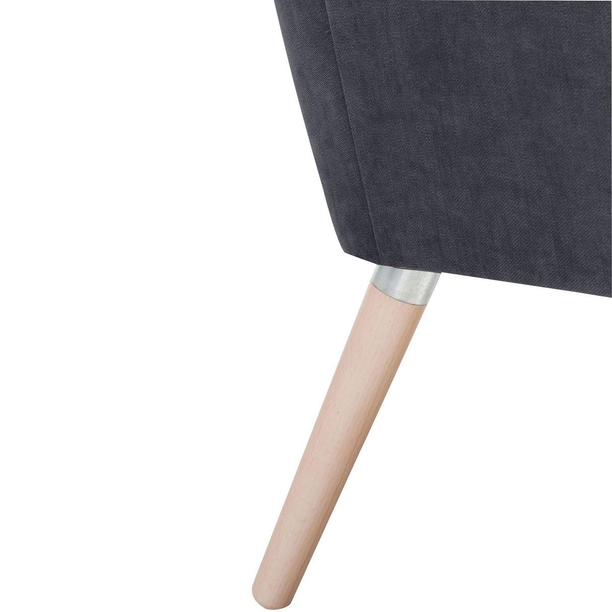 SESSEL Kachka Bezug Veloursstoff Buche natur / anthrazit - Anthrazit, Kunststoff (71/81/67cm) - 58aufmkessel