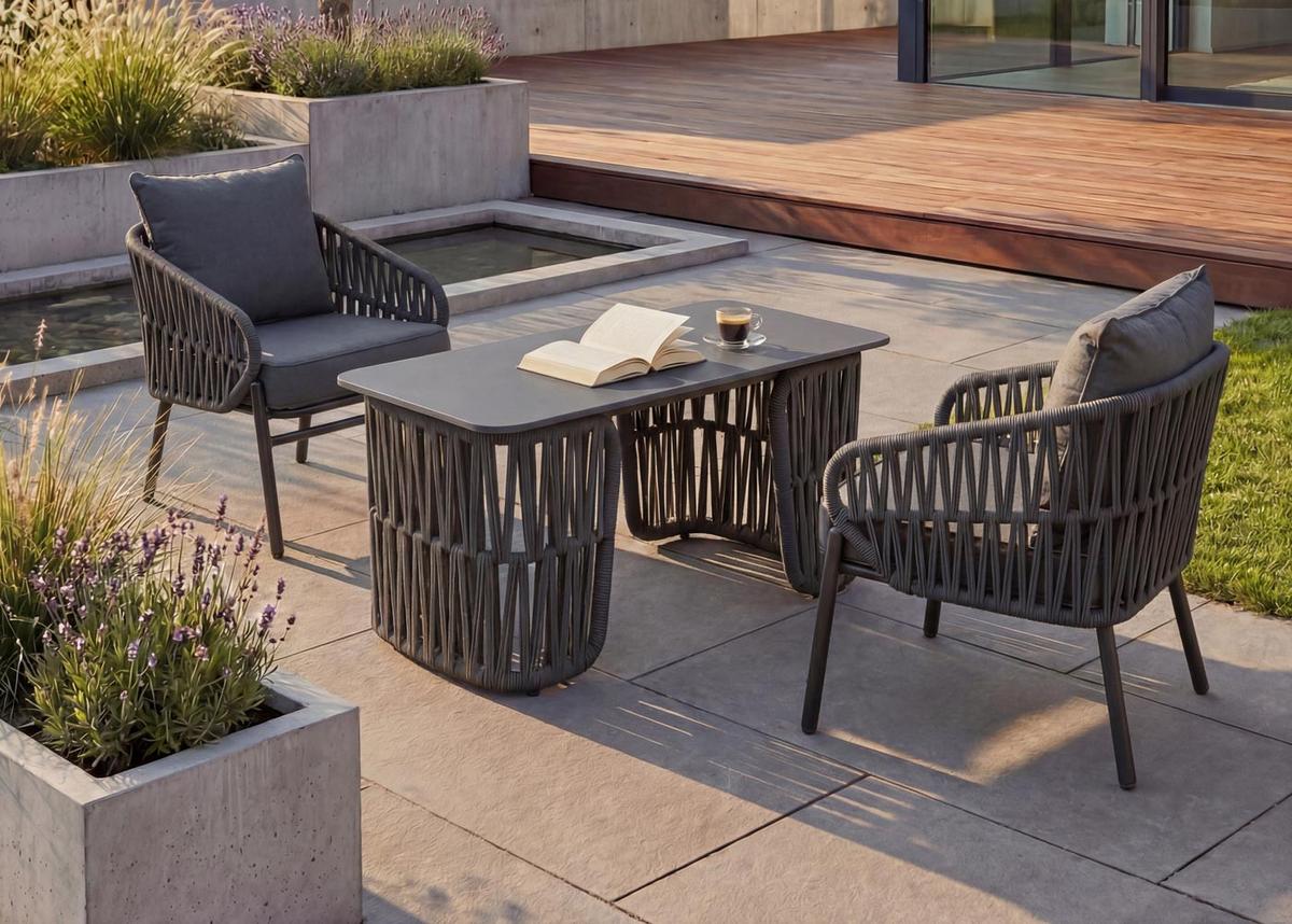 LOUNGETISCH eckig Anthrazit, Grau - Anthrazit/Grau, Metall (45/90/43cm) - MCW