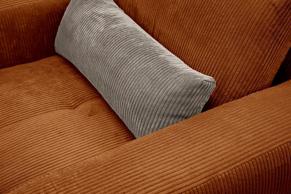 SESSEL OLI in Cordstoff orange - Orange, Holz/Textil (130/91/108cm) - Wozimo