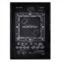 POSTER Monopoly Patent A3 Rahmenlos - Schwarz, Papier (29.7/5/42cm) - Nacnic