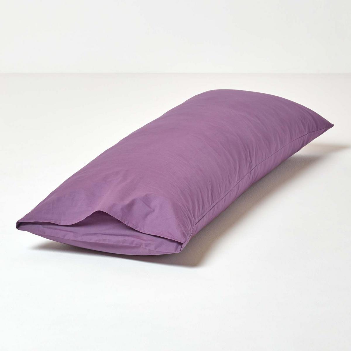SEITENSCHLÄFERKISSENBEZUG Perkal, Fadendichte 200, 48/136 cm - Lila, Textil (50/140cm) - Homescapes