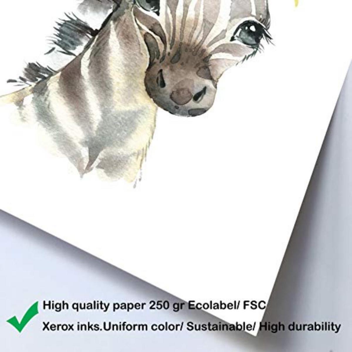 POSTER Set mit 4 Flameanimals A4 Rahmenlos - Klar, Papier (29.7/3cm) - Nacnic