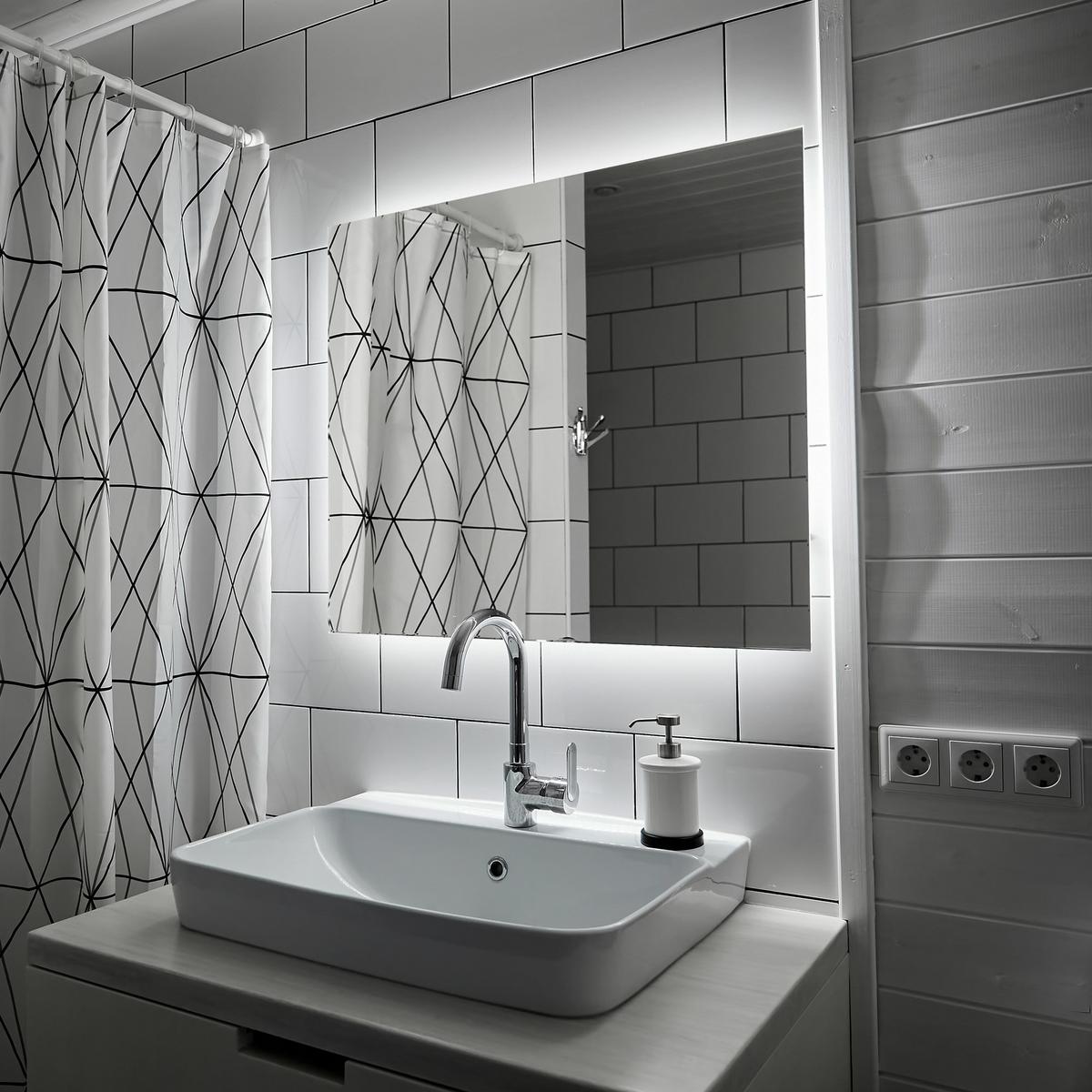 LED-SPIEGEL 60x40 cm Rechteckig Neutralweiß 4000K - Transparent, Glas (40/60/0.4cm) - Wallfluent