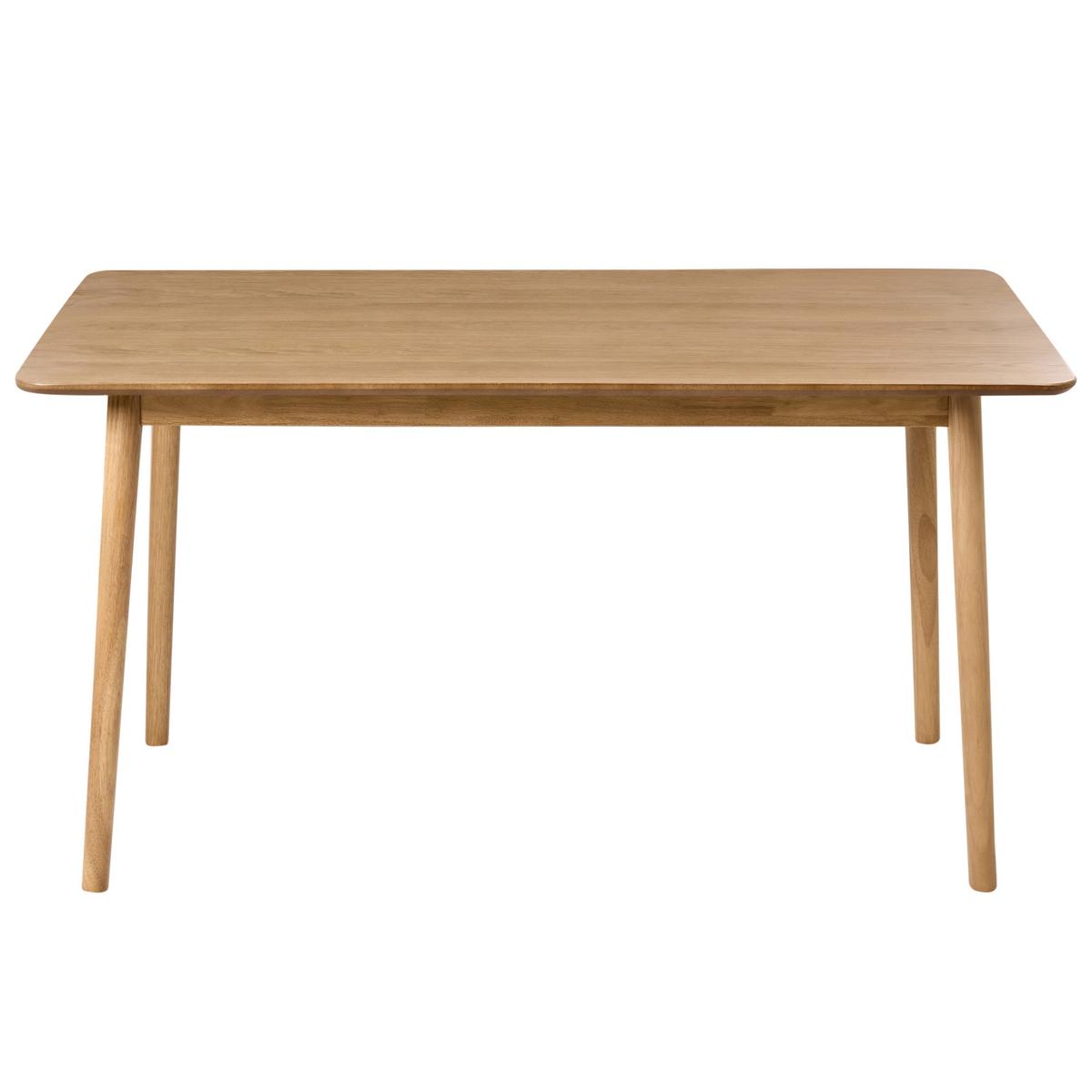 ESSTISCH Helle Eiche 140/80 cm Elvyn - Hellbraun, Holzwerkstoff (140/80/74cm) - Beliani
