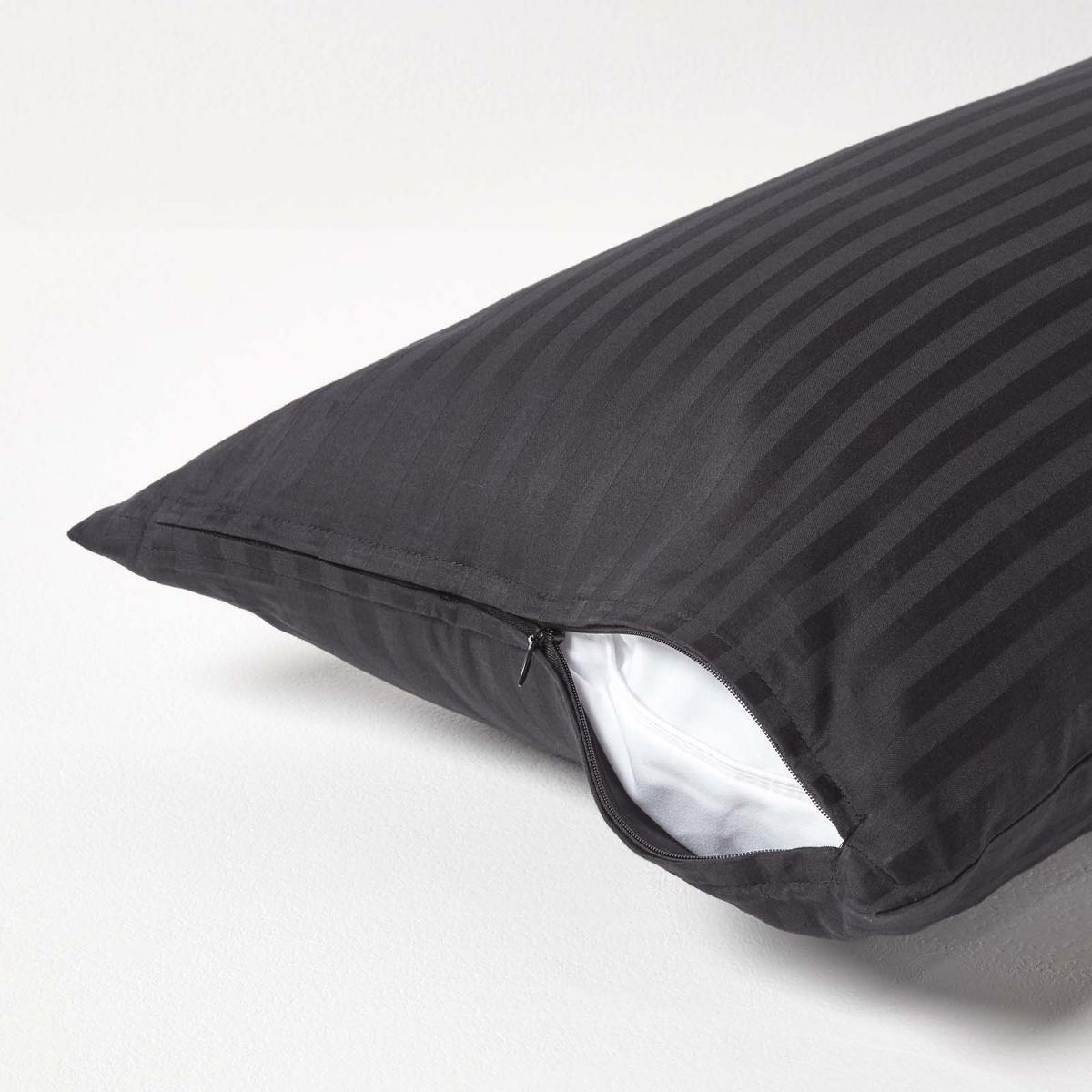KISSENBEZUG Damast, Ägyptische Baumwolle, Fadendichte 330 - Schwarz, Textil (40/80cm) - Homescapes