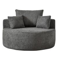 SESSEL aus chenille-schaumstoff, ohne montage & modular kombinierbar - Grau, Textil (127/82/127cm) - Urban Meuble