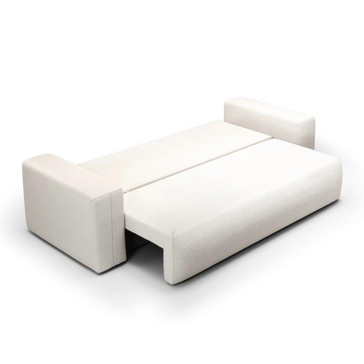 SOFA Bliss 3 Sitzplätze Gebrochenes Weiß - Weiß, Holz (252/72/97cm) - Petits-meubles