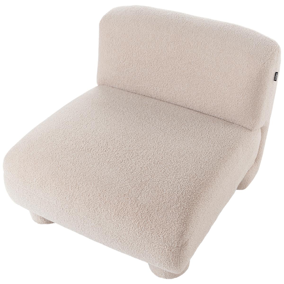 SESSELMODUL Bouclé Beige Mjalbi - Beige, Textil (81/69/91cm) - Beliani