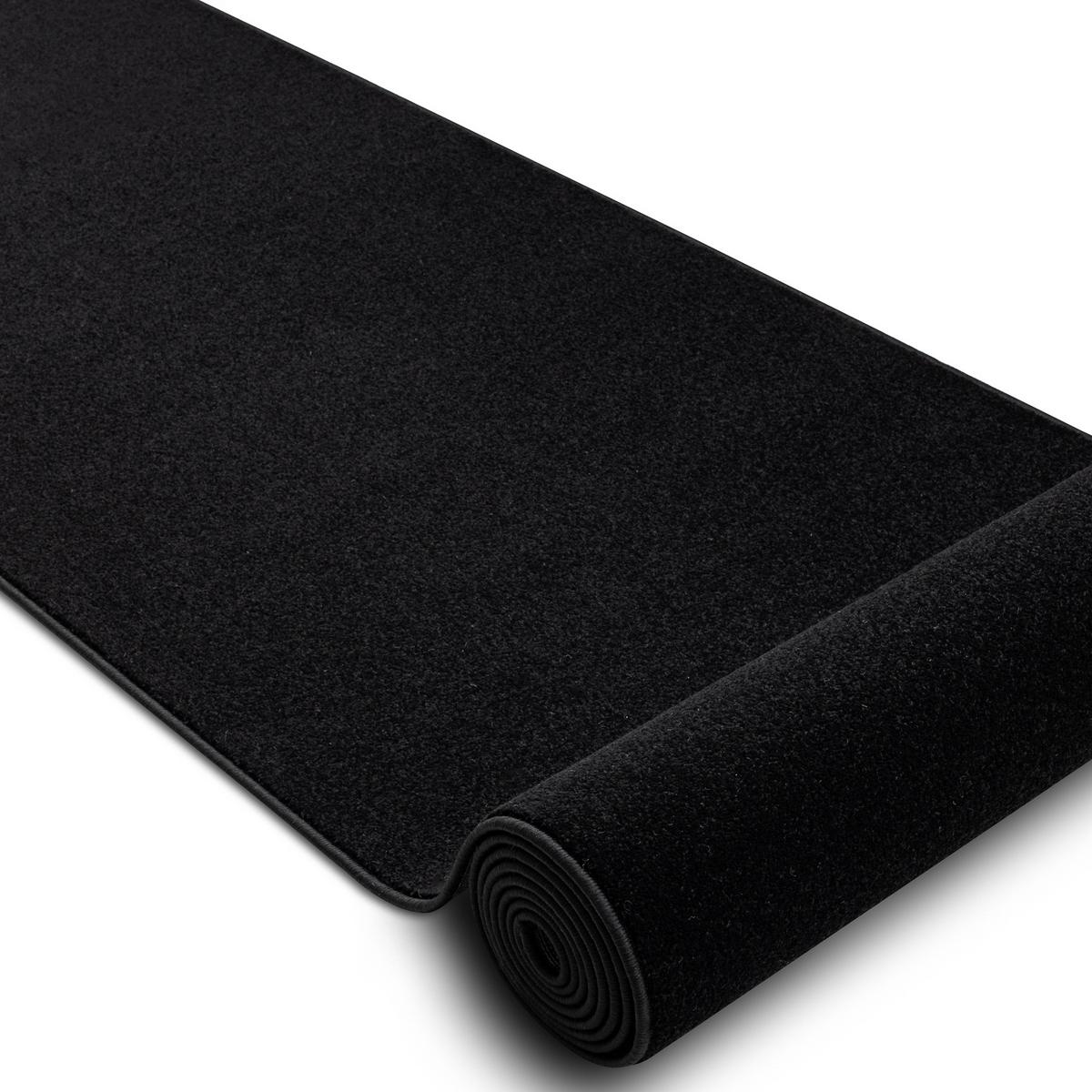 LÄUFER KARMEL Glatt, 140/390 cm - Schwarz, Textil (140/390cm) - rugsX