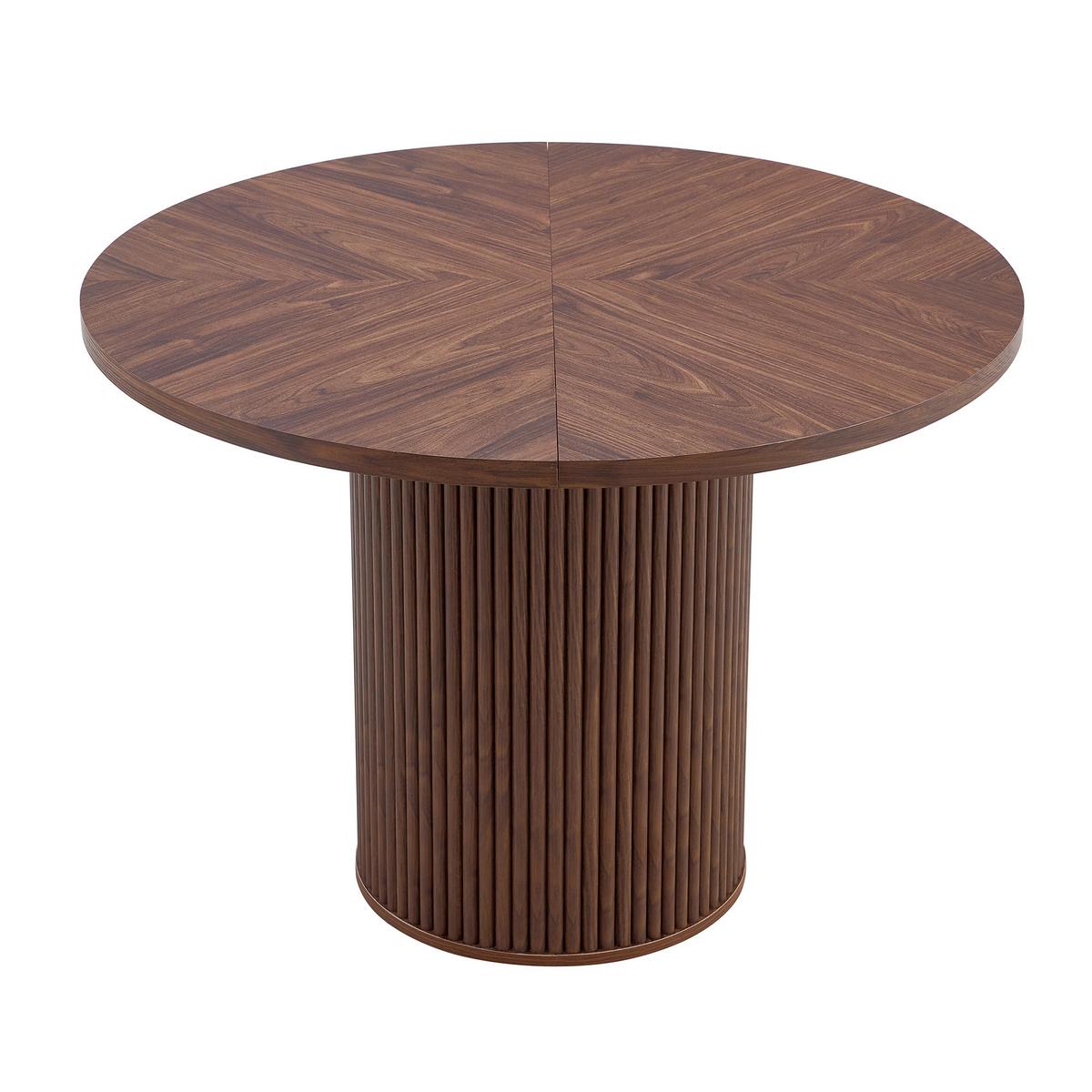 ESSTISCH rund walnuss optik säulenfuß 100cm - Walnussfarben, Holzwerkstoff (100/100/78cm) - Urban Meuble