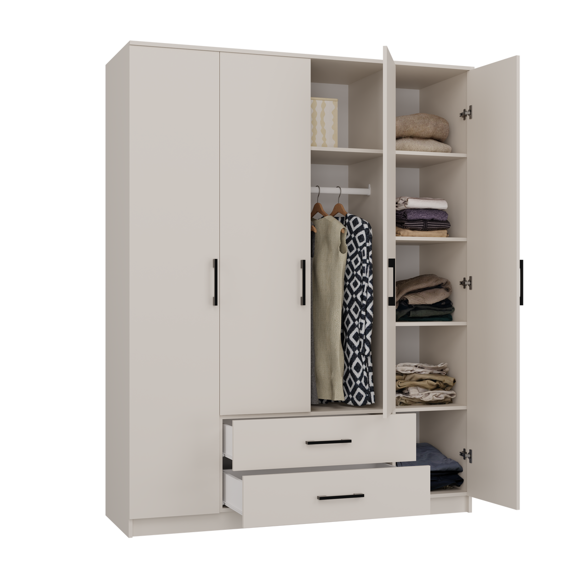 KLEIDERSCHRANK Kaszmir 160/205/52 - Kaschmir, Holzwerkstoff (160/205/52cm) - RAUMHIRSCH FURNITURE