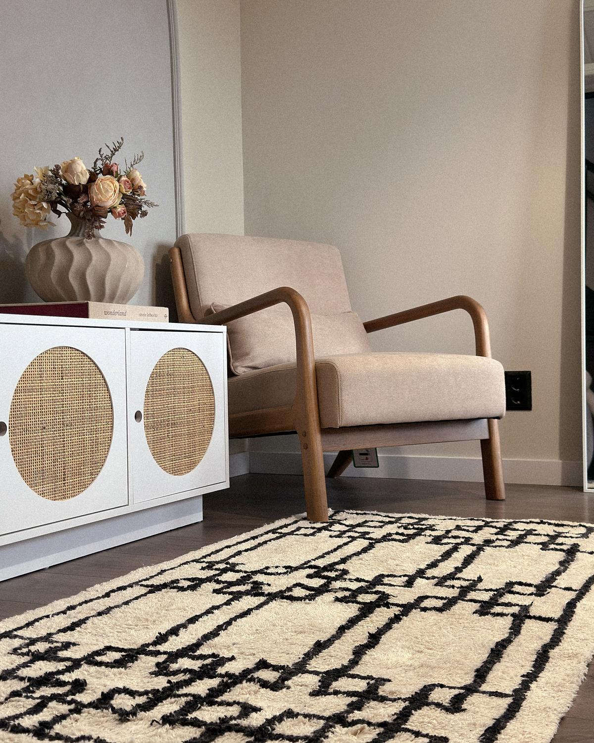 KURZFLOR-TEPPICH Turhal 230/160 cm - Beige, Textil (160/230cm) - Beliani