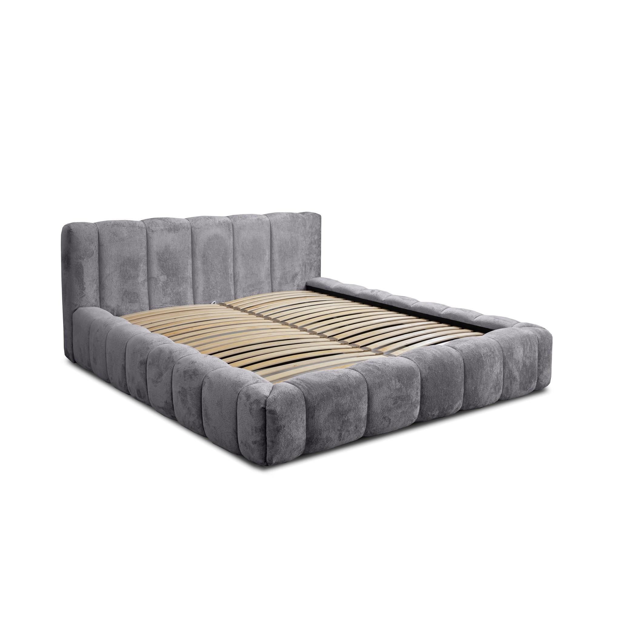 POLSTERBETT Hailey In Tender Way - Grau, Holzwerkstoff/Textil (140/200cm) - Fun Möbel