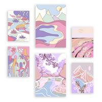 POSTER Set Mit 6 Ungestörte Natur A3 & A4 Rahmenlos - Klar, Papier (29/3cm) - Nacnic