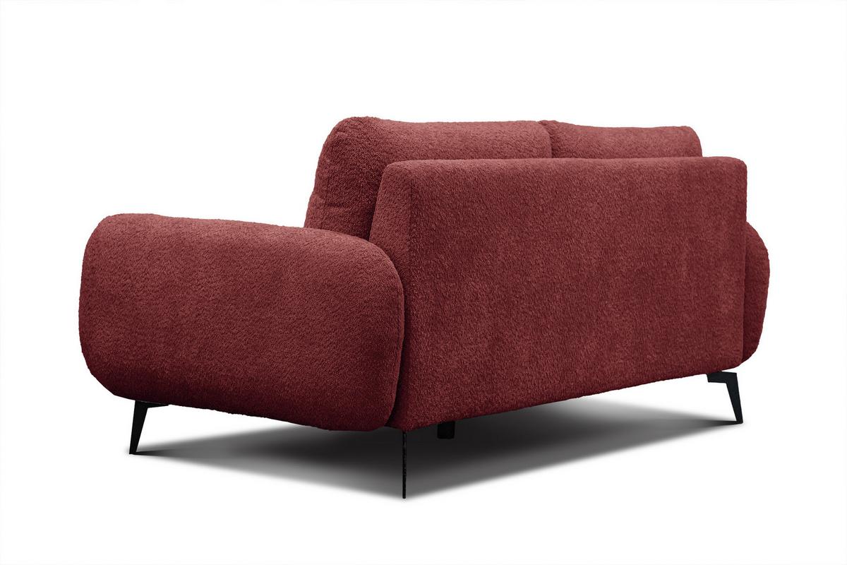 SOFA FEBE 3-Sitzer, bordeaux - Bordeaux/Schwarz, Holz/Textil (190/82/96cm) - Wozimo