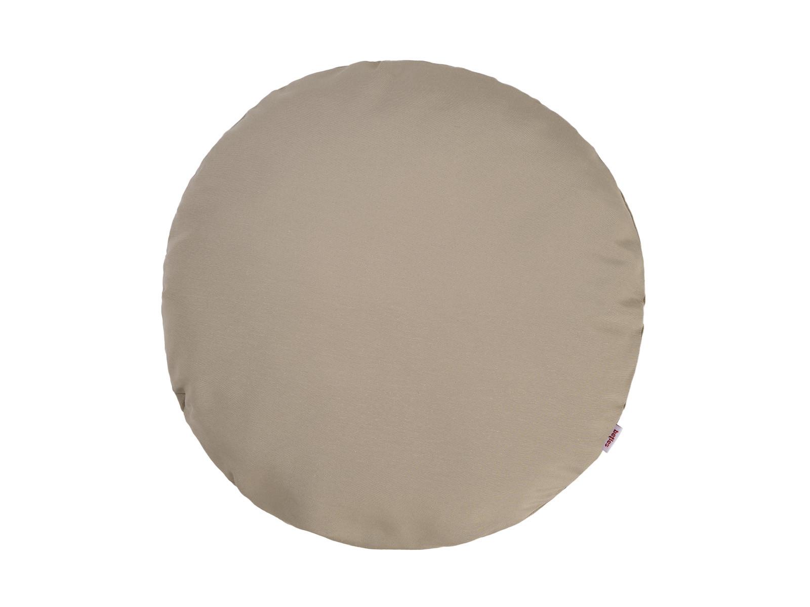KISSENHÜLLE Rund Wunschton taupe 80 cm Ø - Taupe, Textil (80/80cm) - beties Heimtextil