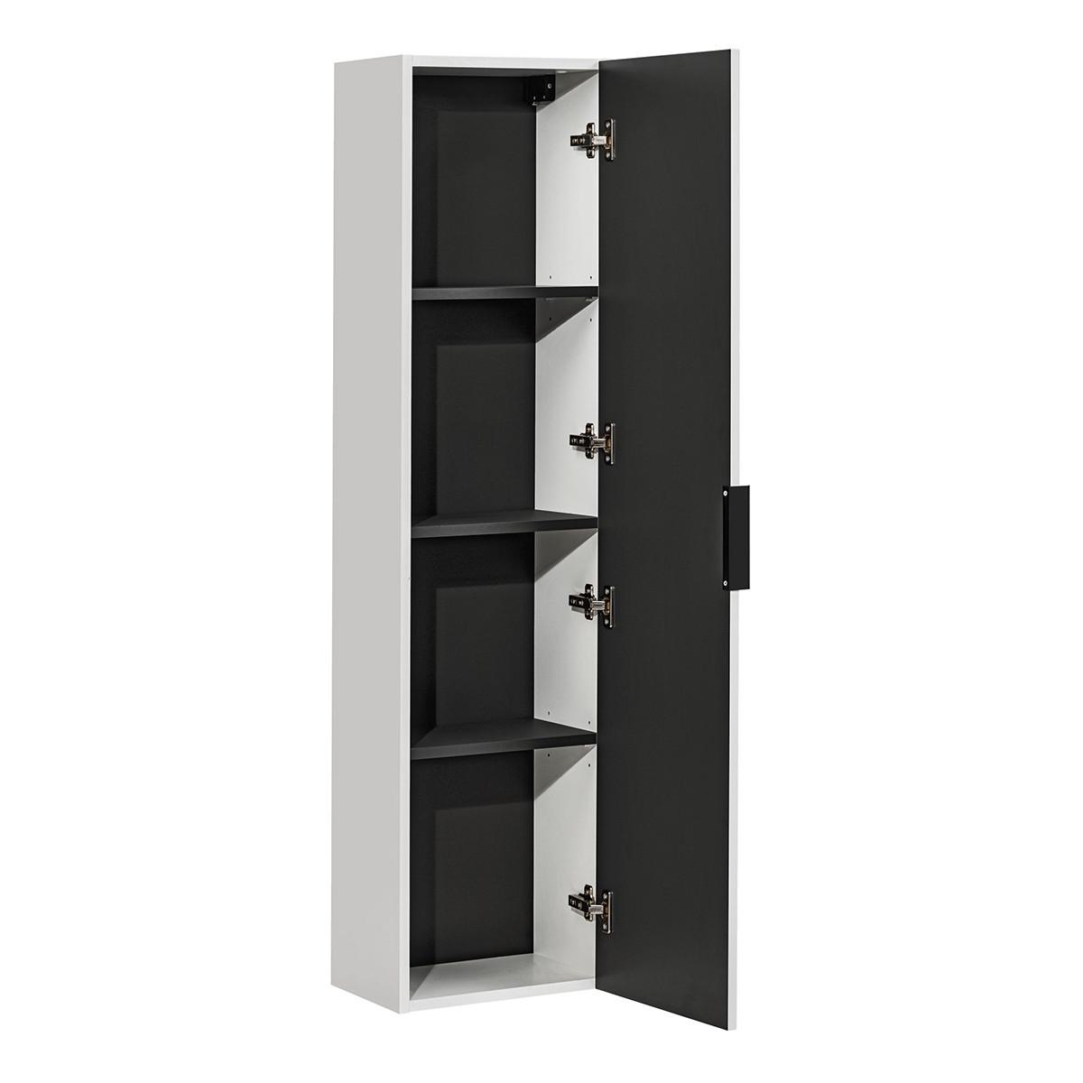 BADMÖBEL 120.8cm Adriel 2er-Set Weiß und Holz - Weiß, Holzwerkstoff (120.8/59/46cm) - Petits-meubles