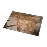 TISCHPLATTE 100x70 cm Der Aufbau von Holzbrettern - Dunkelbraun, Glas (0.4/100/70cm) - TULUP