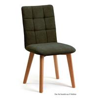 ESSZIMMERSTUHL (8er-Set) Dareen 47x91x60 Eiche geölt/Khaki - Dunkelgrün/Eichefarben, Kunststoff (60/91/47cm) - 58aufmkessel