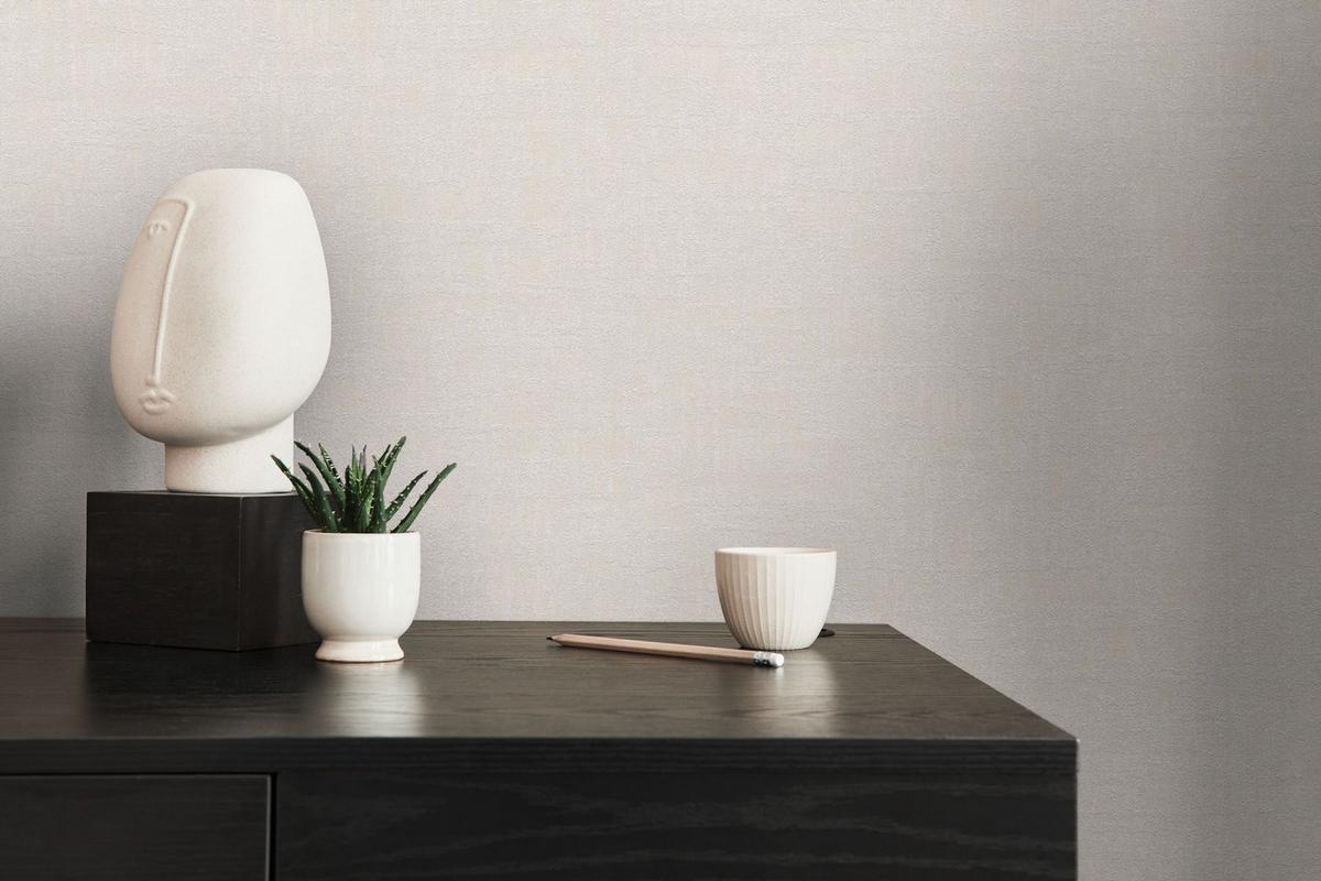 VLIESTAPETE Beige 53/1005 cm - Beige, Textil (53/1cm) - KUNSTLOFT
