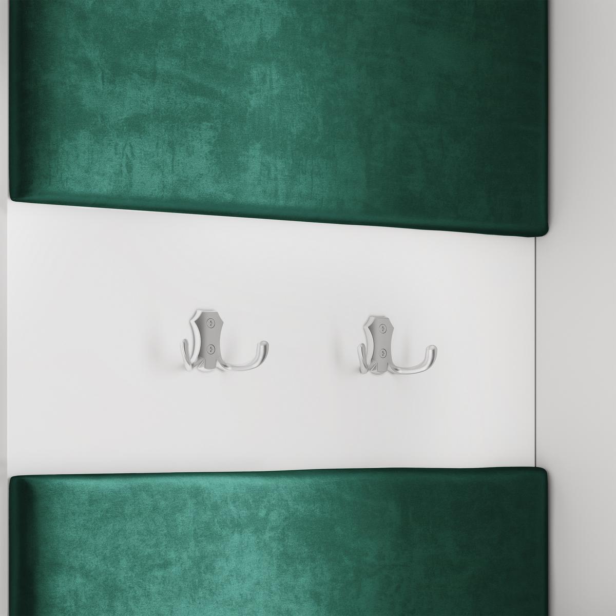 GARDEROBENSCHRANK LORI 95/181/51 cm Modern Garderobe-Set Weiß - Weiß/Grün, Holzwerkstoff (95/181/51cm) - MASSENO