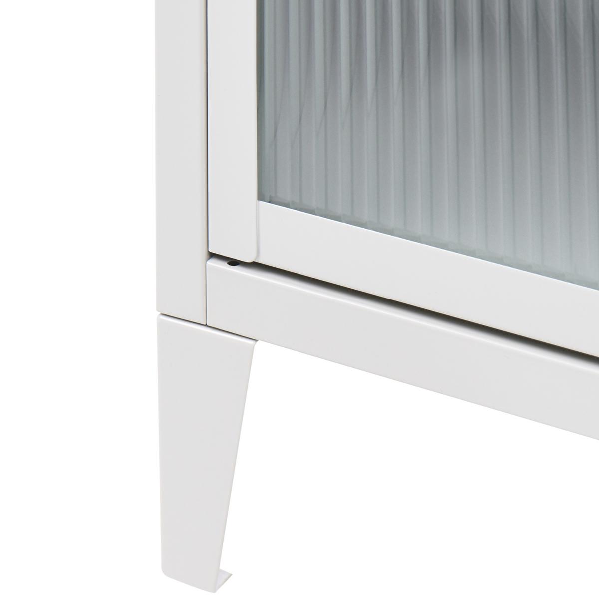 BÜROSCHRANK Metall Hellgrau Oreti - Hellgrau/Grau, Metall (40/57/30cm) - Beliani