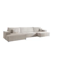 WOHNLANDSCHAFT Corunia - Weiß, Holzwerkstoff/Textil (398/70/148cm) - Fun Möbel
