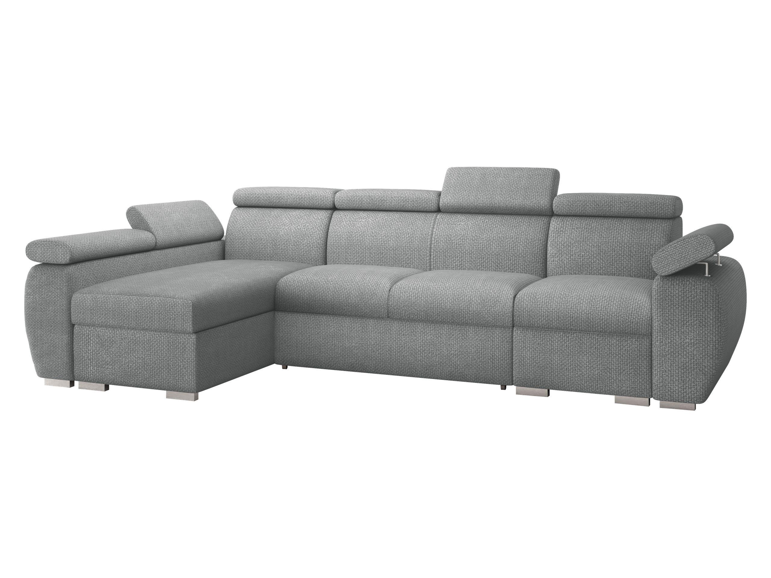 ECKSOFA Boston LCP, Seite: Links LCP+2R+1P(65) - Dunkelgrau/Silberfarben, Holz/Textil (320/170cm) - MIRJAN24