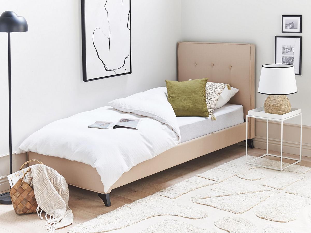 POLSTERBETT 90/200cm Beige Ambassador - Beige, Textil (90/200cm) - Beliani