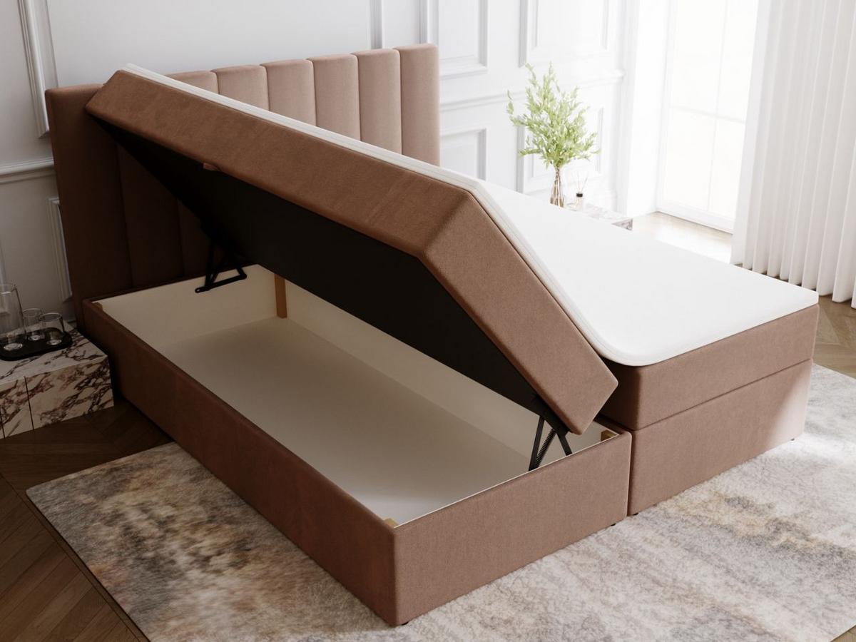 BOXBETT Mocca 200x200 Braun - Braun, Holz/Textil (200/200cm) - Graingold
