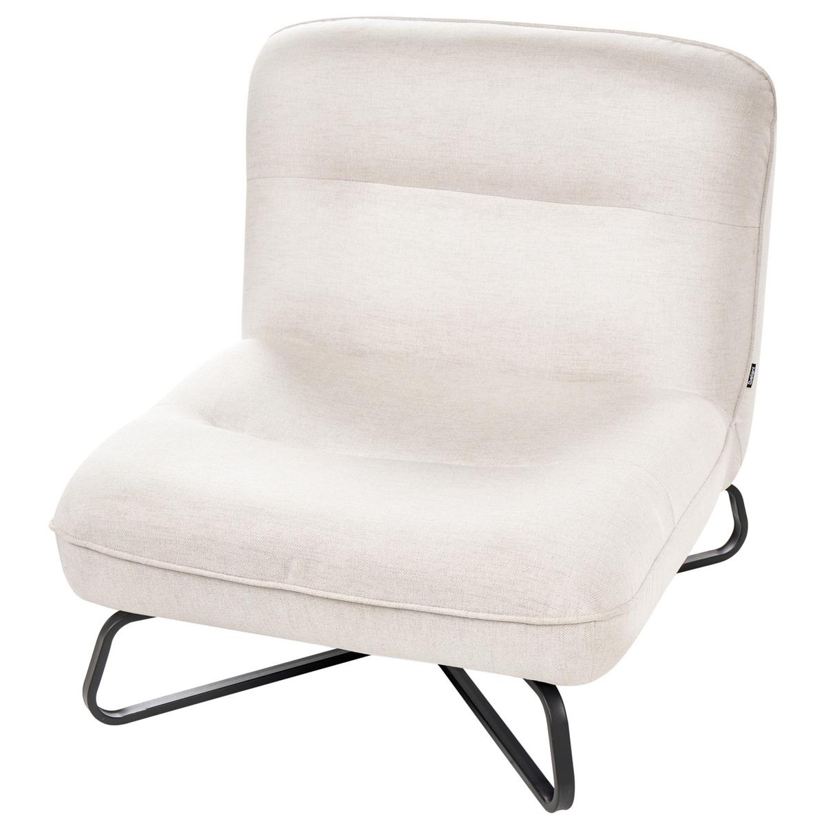 SESSEL Stoff Cremeweiß Lindal - Weiß, Textil (85/85/83cm) - Beliani