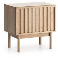 NACHTTISCH Sapporo mit 1 Tür, 50 cm - Eichefarben, Holzwerkstoff (53/53/37cm) - Beautysofa