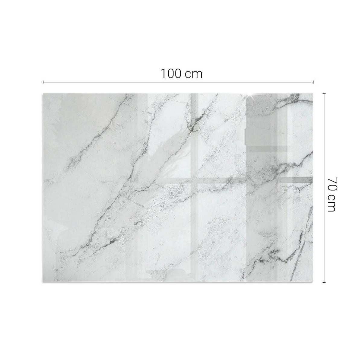 GLASPLATTE für Kamin 100x70 cm - Weiß, Glas (100/70/0.4cm) - TULUP