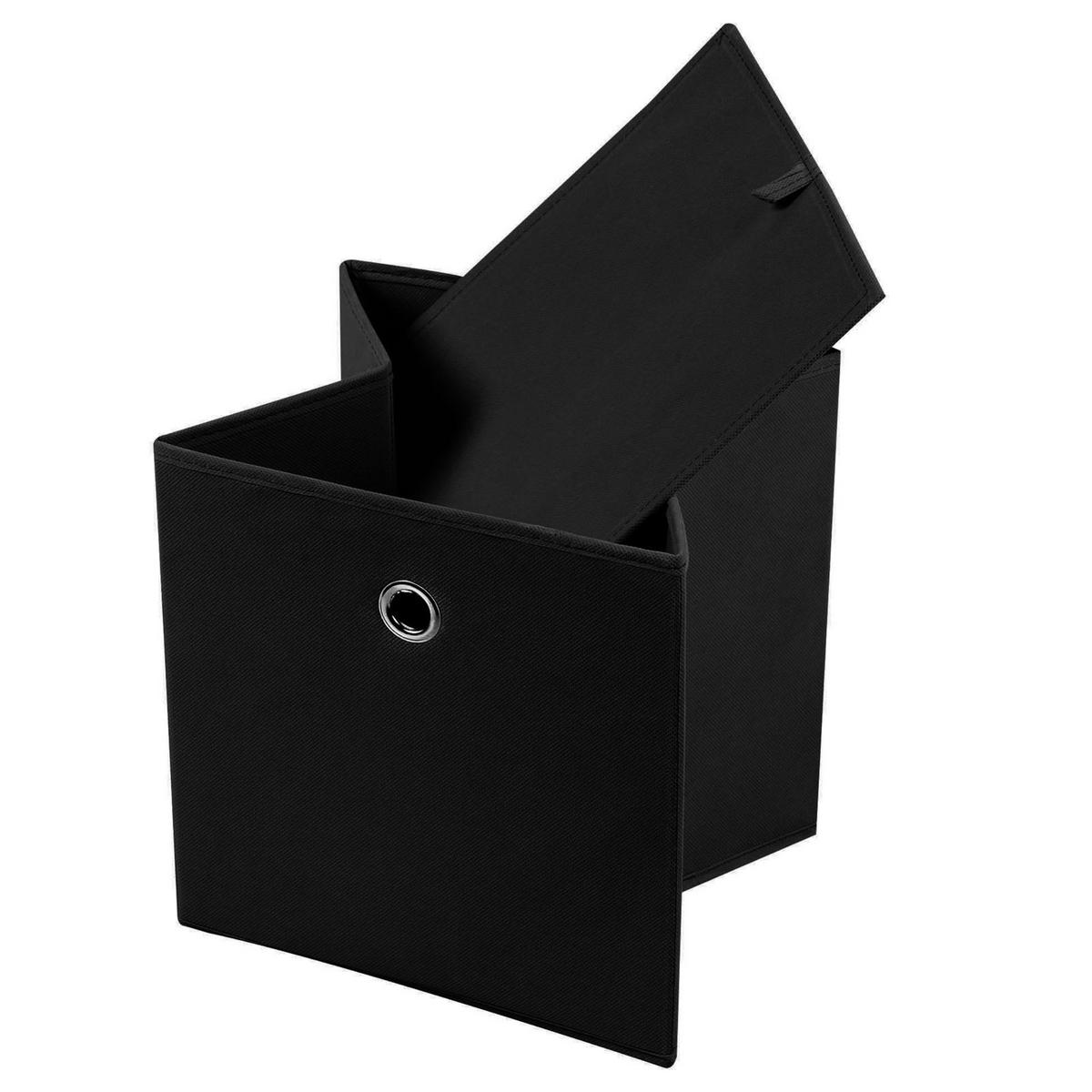 FALTBOX ELA 2er-Set schwarz - Schwarz, Textil (27/27/27cm) - IDIMEX