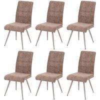 ESSZIMMERSTUHL Braun 6er-Set - Braun, Textil (68/97/64cm) - MCW