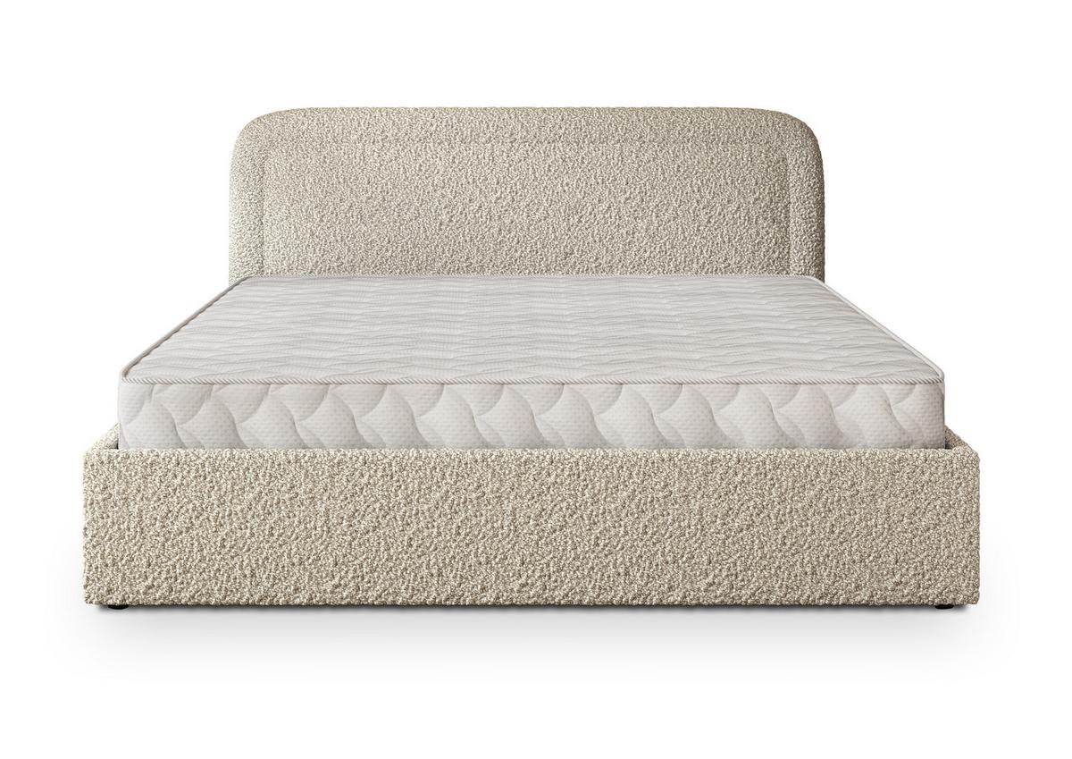 POLSTERBETT BENIRA Q 200x200 cm mit Bettkästen - Beige - Beige, Holz/Textil - MASSENO