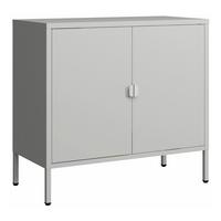 AKTENSCHRANK Hailuoto - Hellgrau, Metall (80/75/40cm) - [en.casa]