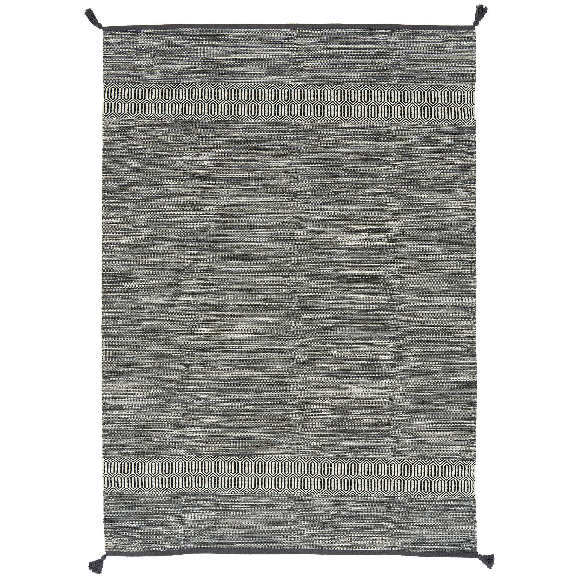 NATUR BAUMWOLLE TEPPICH KELIM TOSKANA - Grau, Textil (200/300cm) - Pergamon