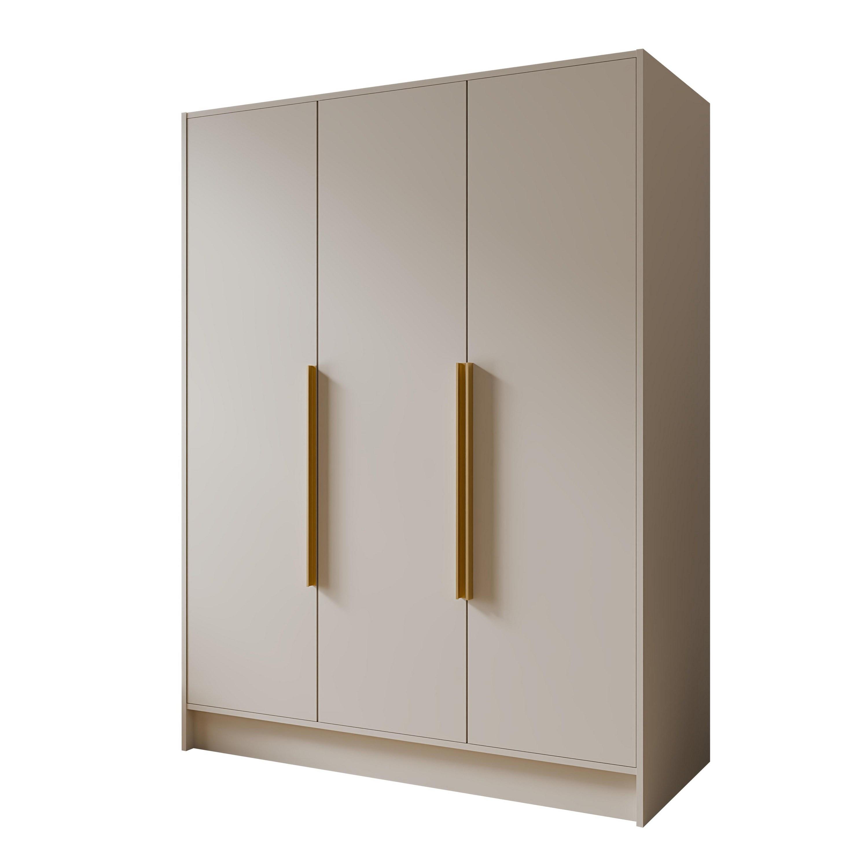 DREHTÜRENSCHRANK BERON 150/200/51 cm Modern Kleiderschrank 3-türig Kaschmir - Kaschmir, Holzwerkstoff (150/200/51cm) - MASSENO