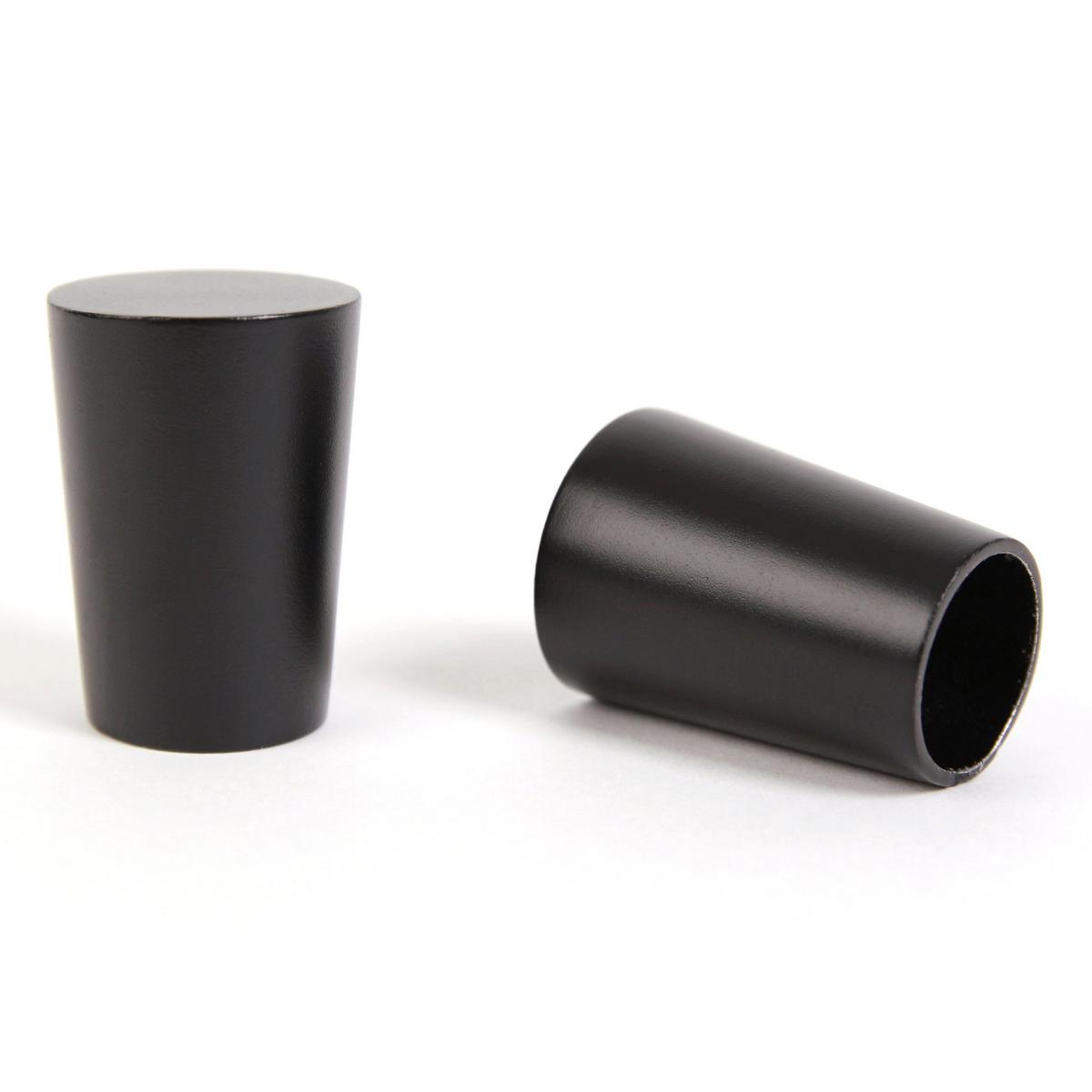 GARDINENSTANGE 1-lauf Wandmontage Kegel 140cm - Schwarz, Metall (140cm) - Deco-Raum