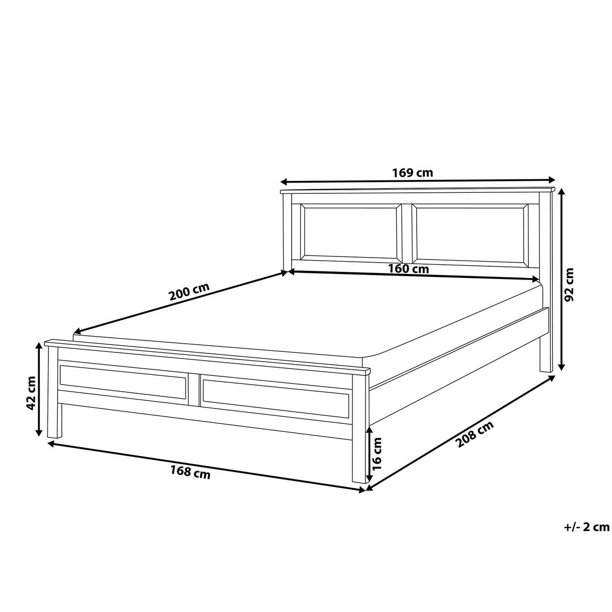 HOLZBETT 160/200cm Weiß Olivet - Weiß, Holz (160/200cm) - Beliani